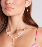 Dripping In Elegance Rhinestone Necklace And Earrings Set